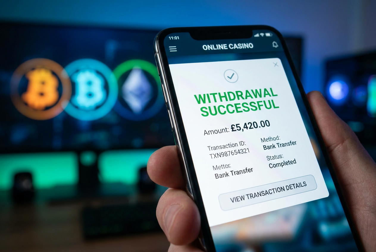 Modern digital payment methods and cryptocurrencies for online gaming.